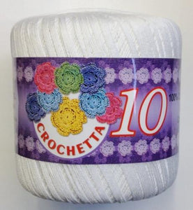 Crochetta No.10 Crochet Cotton White