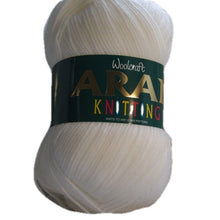 Load image into Gallery viewer, Woolcraft Acrylic Aran 400g Shade 176 White