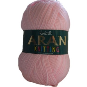 Woolcraft Acrylic Aran 400g Shade 404 Pale Pink