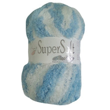 Load image into Gallery viewer, SuperSoft Cuddly Chunky Shade 6320 Blue White