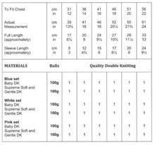 Load image into Gallery viewer, JB008 Baby DK Knitting Pattern