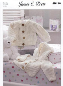 JB198 Baby Chunky Knitting Pattern