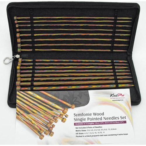 Symfonie Wood 25cm Straight Needle Knitting Set