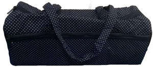 Small Navy Polka Dot Knitting Bag