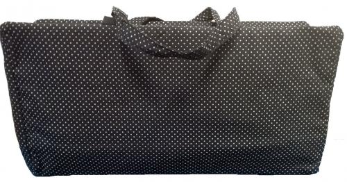 Large Navy Polka Dot Knitting Bag