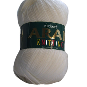 Woolcraft Acrylic Aran 400g Shade 176 White