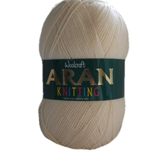 Load image into Gallery viewer, Woolcraft Acrylic Aran 400g Shade 400 Cream