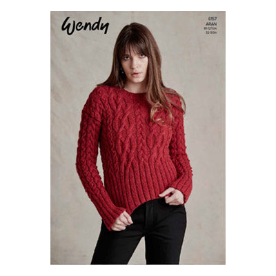 6157 Wendy Ladies Aran Knitting Pattern
