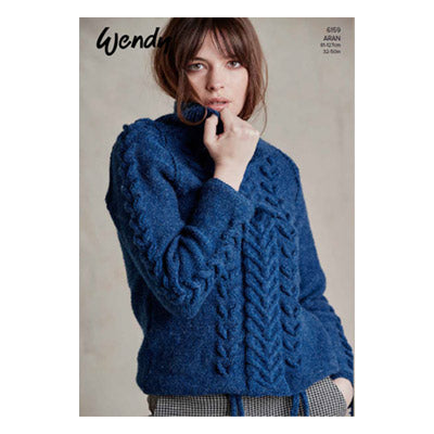 6159 Wendy Ladies Aran Knitting Pattern