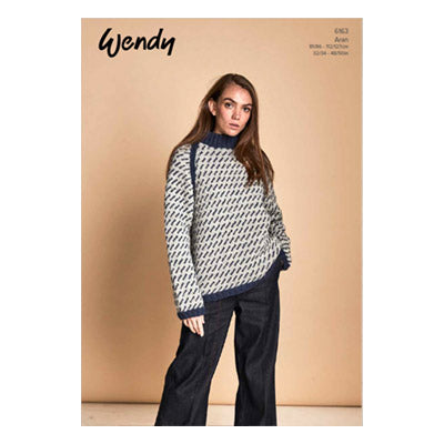 6163 Wendy Mens and Ladies Aran Knitting Pattern