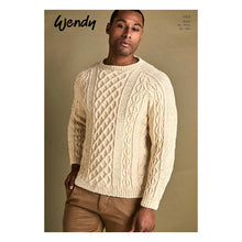 Load image into Gallery viewer, 6164 Wendy Mens Aran Knitting Pattern