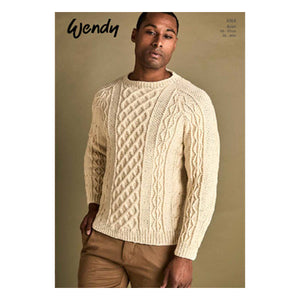 6164 Wendy Mens Aran Knitting Pattern