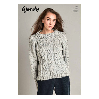 6177 Wendy Ladies Aran Knitting Pattern