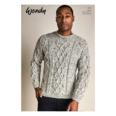 6179 Wendy Mens and Ladies Aran Knitting Pattern