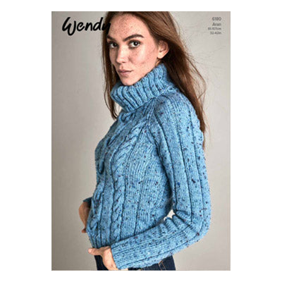 6180 Wendy Ladies Aran Knitting Pattern