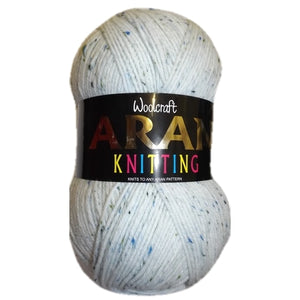 Aran With Wool 400 Shade 843 Cream Blue Green Fleck Yarn