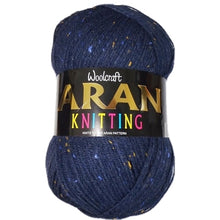 Load image into Gallery viewer, Aran With Wool 400 Shade 846 Midnight Blue Fleck