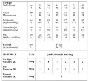 JB011 Baby DK Knitting Pattern