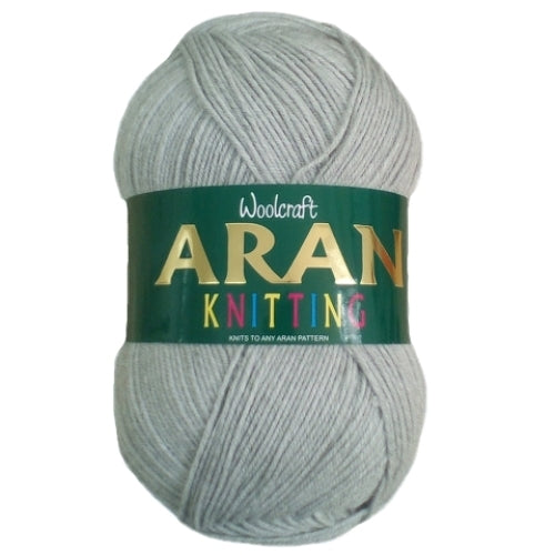 Woolcraft Acrylic Aran 400g Shade 16 Silver