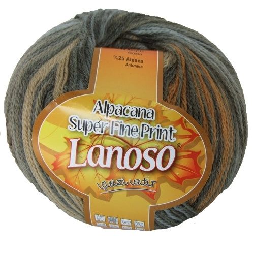 Lanoso Alpacana Super Fine Print 4Ply Shade 801