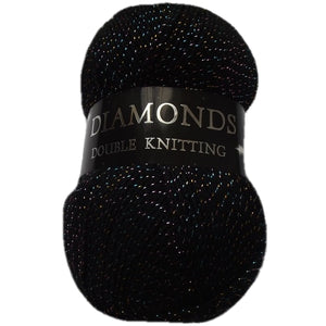 Woolcraft Diamonds DK Shade 2000 Black Multi Diamonds