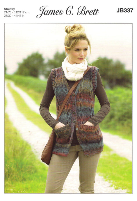 JB337 Ladies Chunky Knitting Pattern