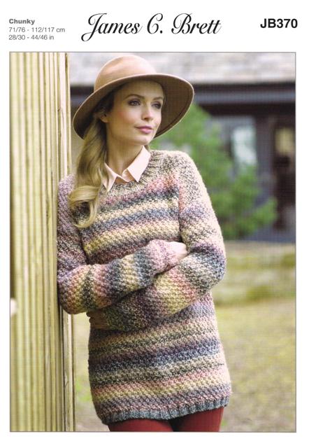 JB370 Ladies Chunky Knitting Pattern