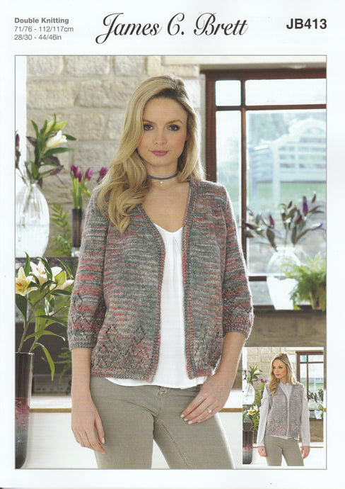 JB413 Ladies DK Knitting Pattern