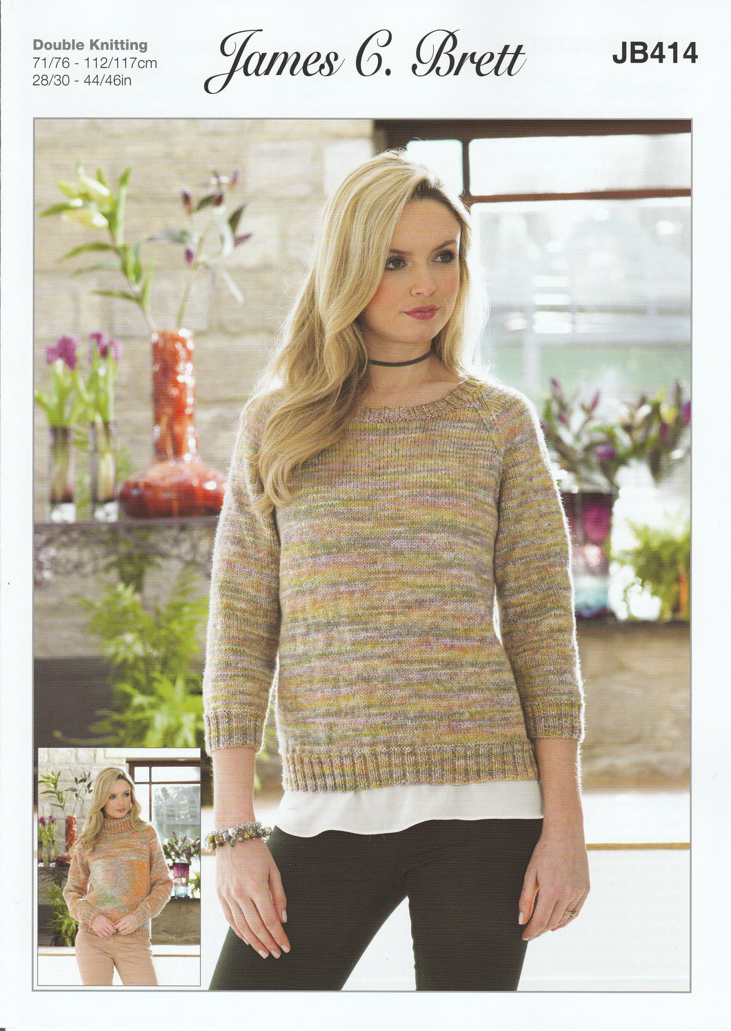 JB414 Ladies DK Knitting Pattern