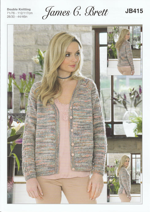 JB415 Ladies DK Knitting Pattern