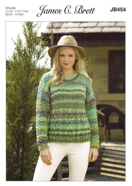 JB454 Ladies Chunky Knitting Pattern