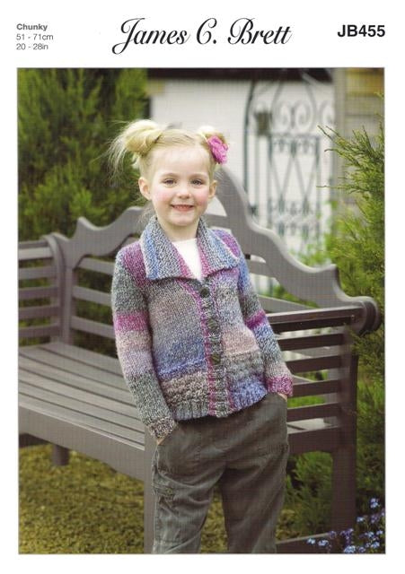 JB455 Childrens Chunky Knitting Pattern