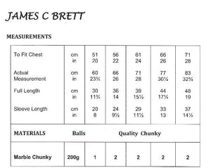 JB455 Childrens Chunky Knitting Pattern