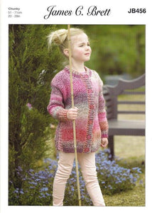 JB456 Childrens Chunky Knitting Pattern