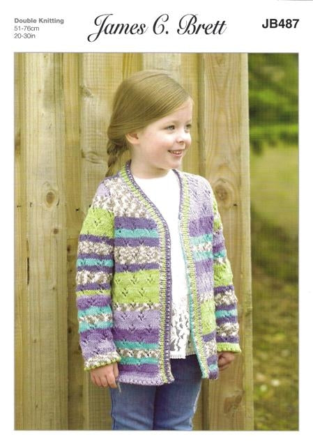 JB487 Childrens DK Knitting Pattern