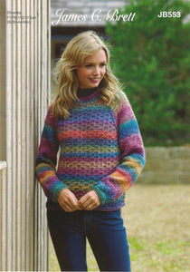 JB553 Ladies Chunky Knitting Pattern