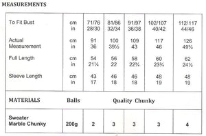 JB553 Ladies Chunky Knitting Pattern