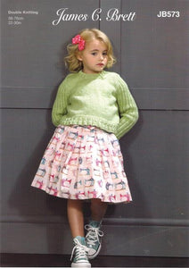 JB573 Childrens DK Knitting Pattern