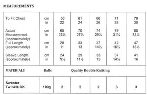 JB573 Childrens DK Knitting Pattern