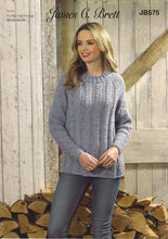 Load image into Gallery viewer, JB575 Ladies Aran Knitting Pattern
