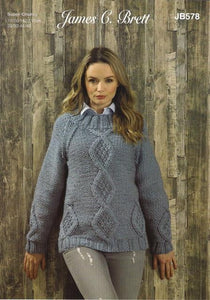 JB578 Ladies Super Chunky Knitting Pattern