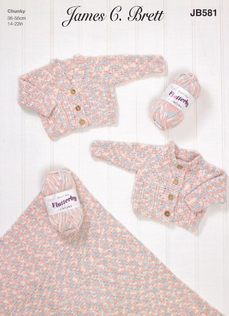 JB581 Baby Chunky Knitting Pattern