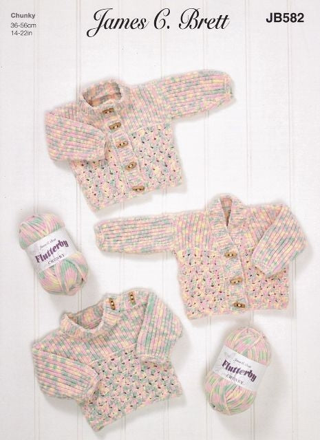 JB582 Baby Chunky Knitting Pattern