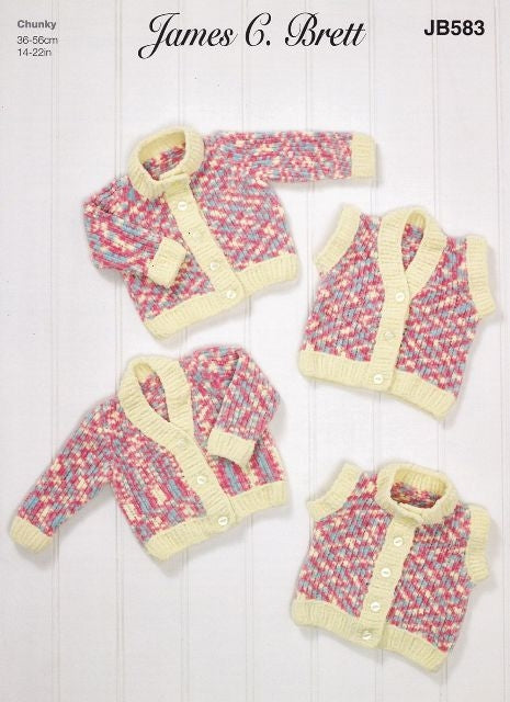 JB583 Baby Chunky Knitting Pattern