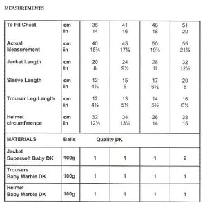 JB611 Baby DK Knitting Pattern
