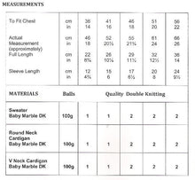 Load image into Gallery viewer, JB619 Baby DK Knitting Pattern