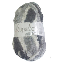 Load image into Gallery viewer, SuperSoft Cuddly Chunky Shade 6322 Grey White