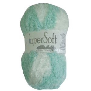 SuperSoft Cuddly Chunky Shade 6323 Green White