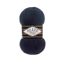Load image into Gallery viewer, Alize Superlana Wool Blend DK Shade 58 True Navy